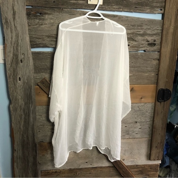 aeropostale Size O/S NWOT White Semi Sheer Coverup - Picture 3 of 4
